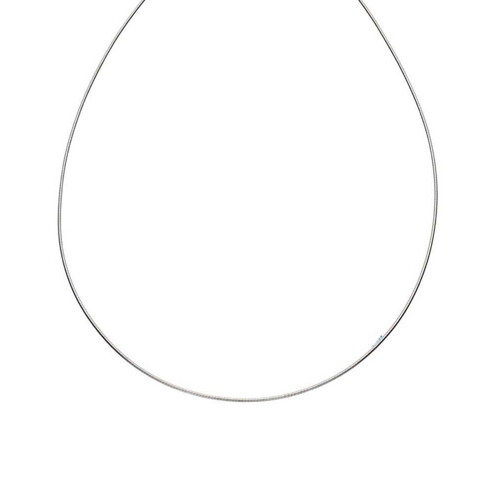Sterling Silver Round Omega Chain Necklace - Picture 6 of 12